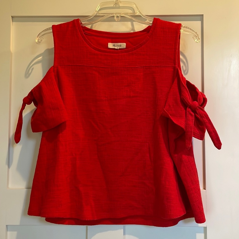 Madewell cold shoulder top size L